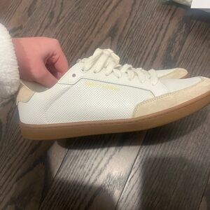 Saint Laurent court classic sneakers white and tan (open to offers)